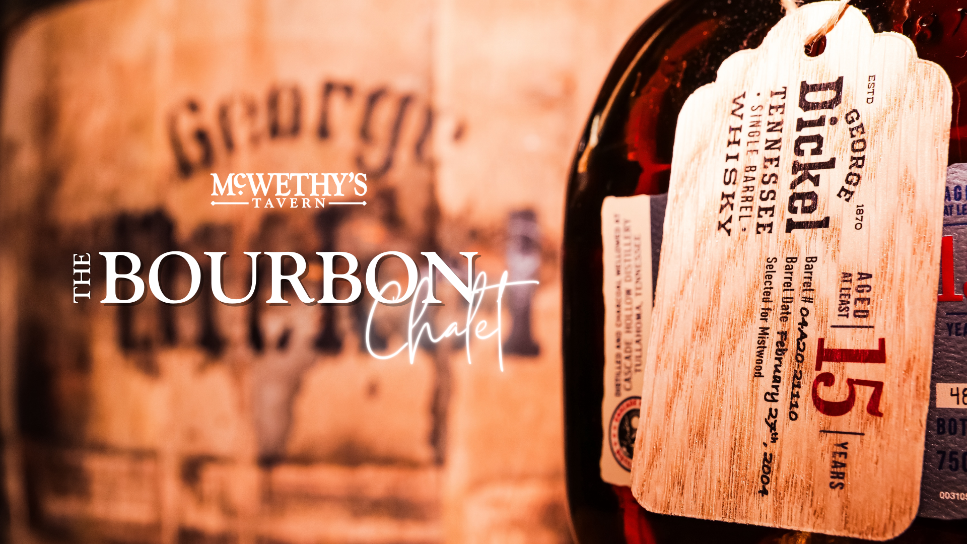 McWethy's Tavern Bourbon Tasting